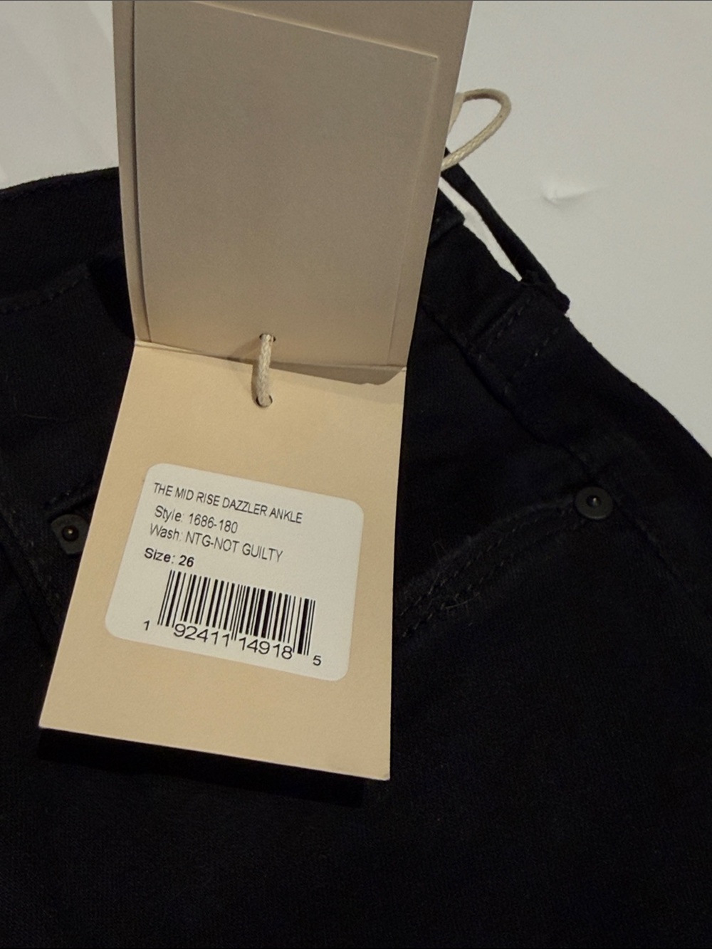 Mother  The Mid Rise Dazzler Ankle Deep End Dark Denim Wash Jeans 26 - Picture 8 of 10